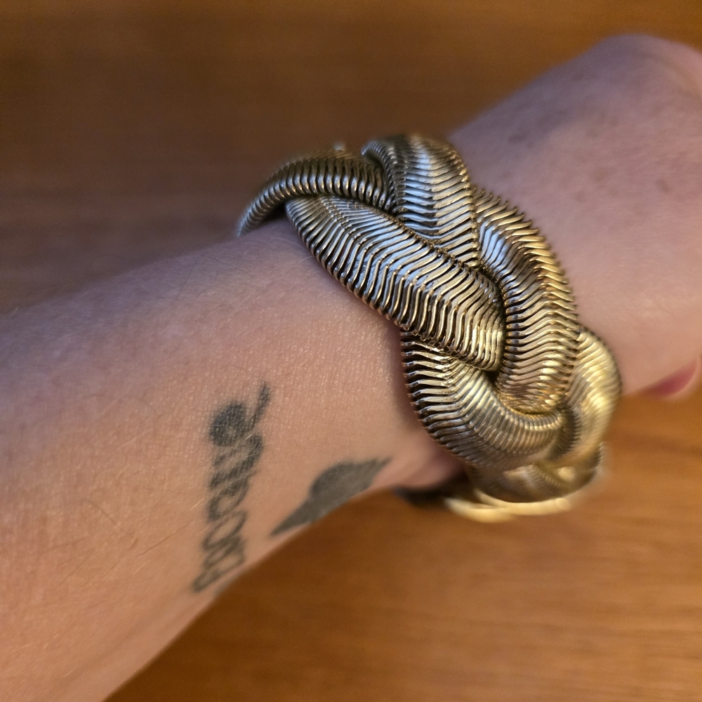 MONET Gold-tone Braided Bracelet (Marked)